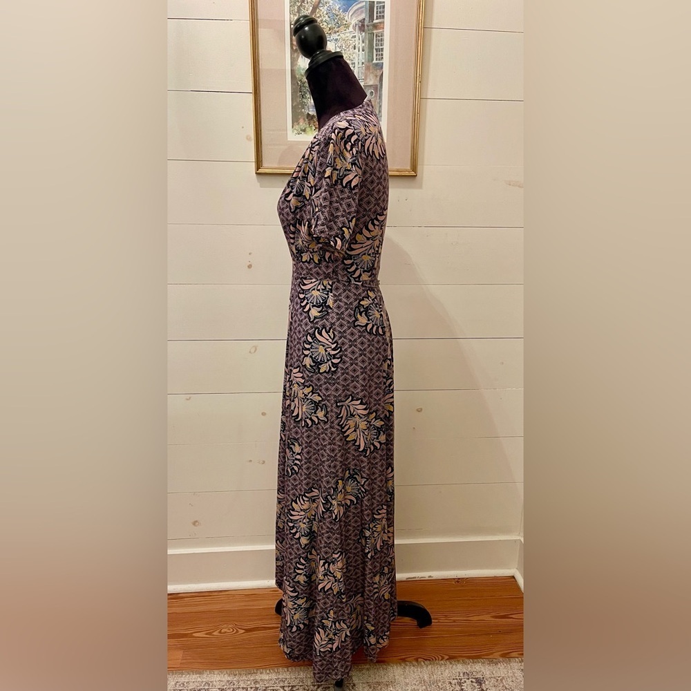 The Odells, Dress Size S featuring a wrap-style design with a deep V-neckline. - Picture 2 of 5